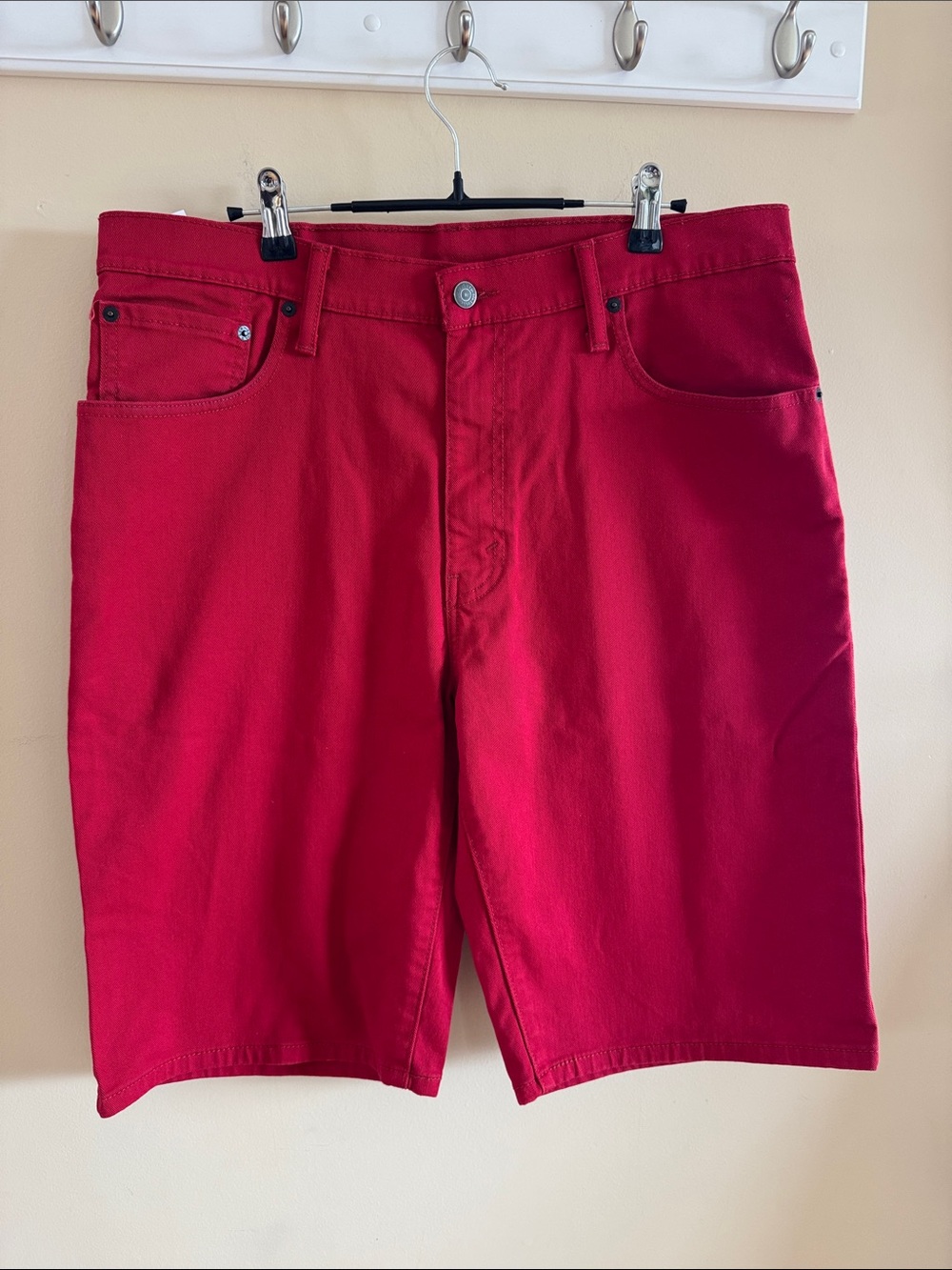 Levi's Red Denim Shorts - Men's Casual Fit